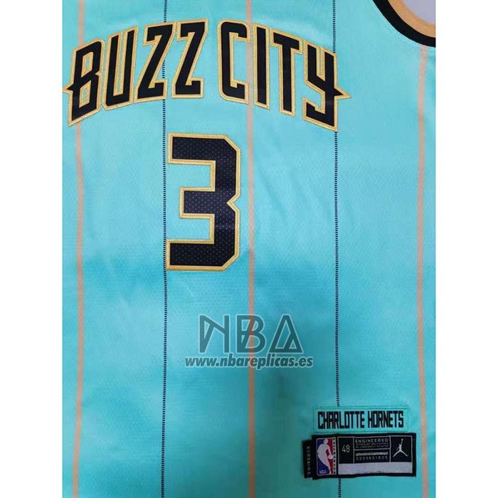 Camiseta Charlotte Hornets Terry Rozier III NO 3 Ciudad 2020-21 Verde